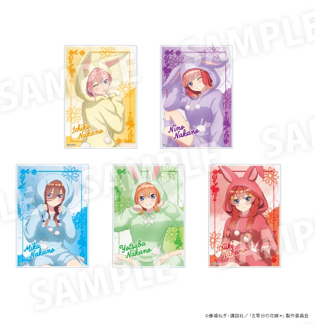 五等分の花嫁  うさぎ着ぐるみver. アクリルカード　全5種 各770円（税込）