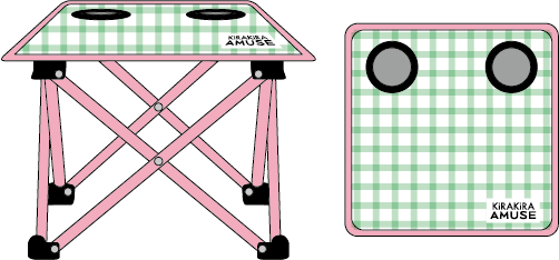 AMUSE　テーブル＆チェアセット（グリーン）