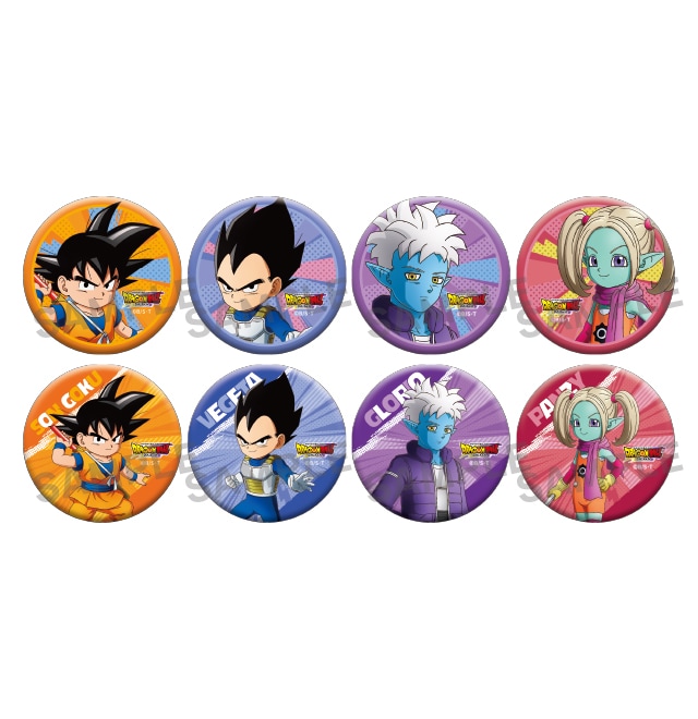 ドラゴンボールDAIMA  描き下ろし缶バッジコレクション（全8種）　単品：495円　BOX：3,960円（税込）